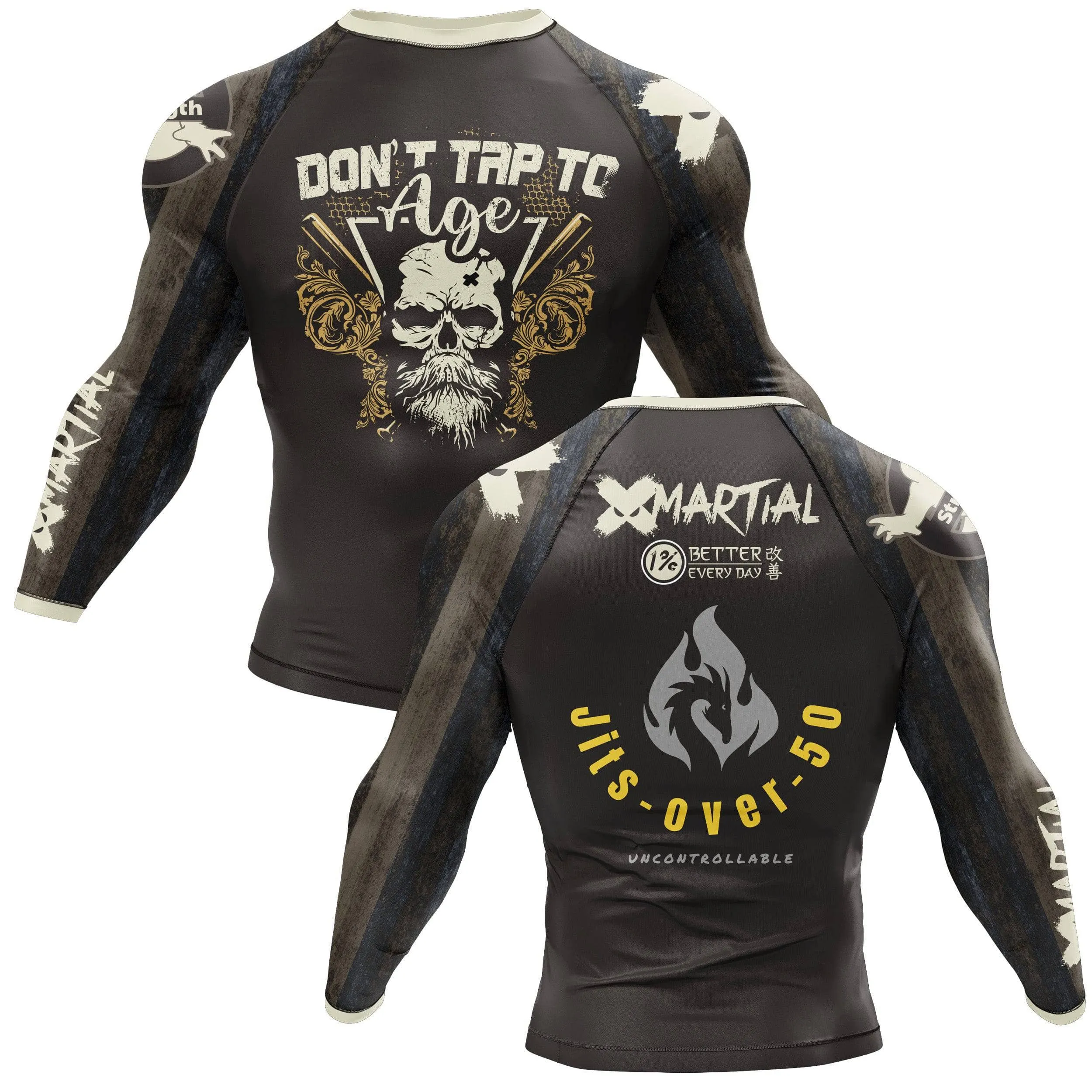 Jits Over 50 BJJ Rash Guard