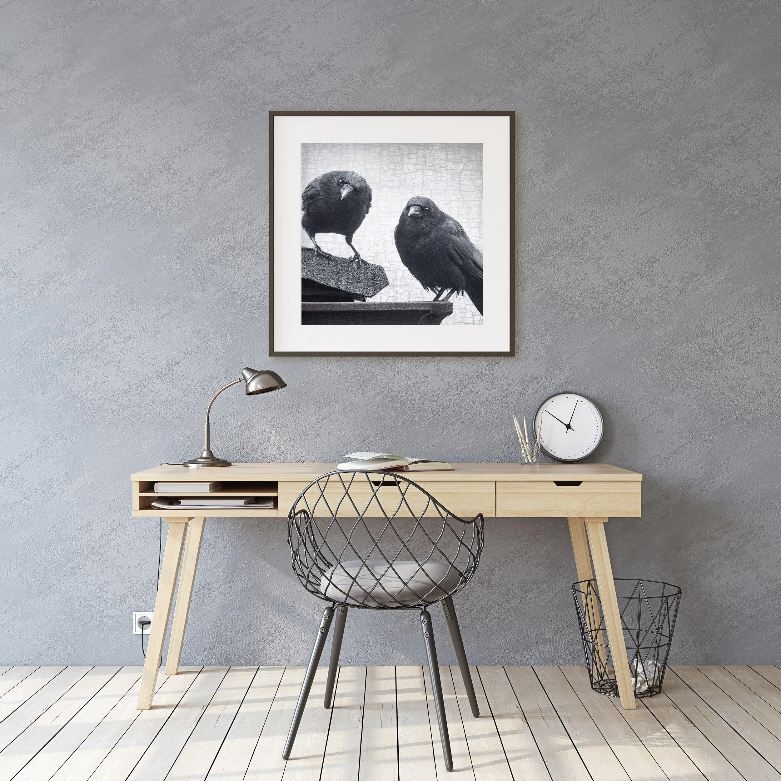 JUDGEMENTAL CROWS - Fine Art Print, Crow Portrait Series