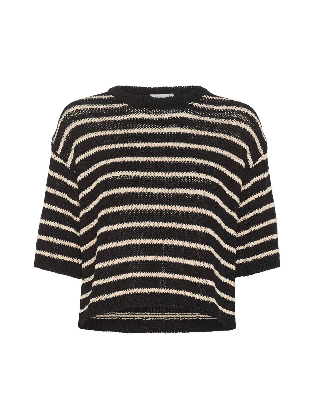 Kaffe KAysabel knit pullover black/antique white