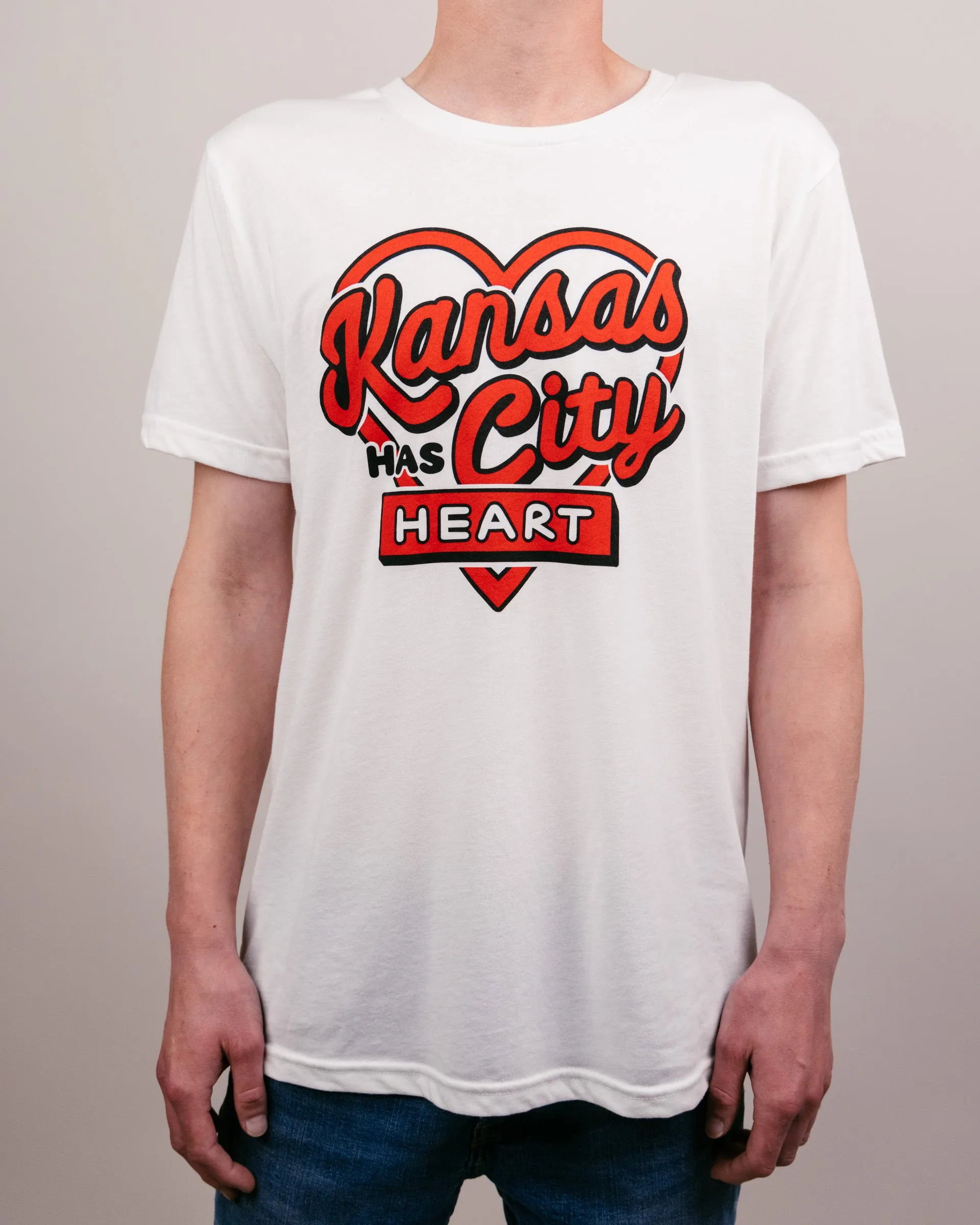 Kansas City Has Heart Vintage White T-Shirt