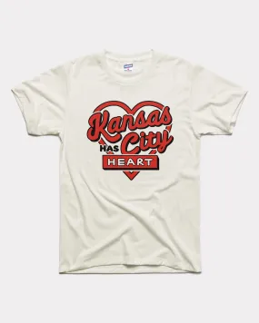 Kansas City Has Heart Vintage White T-Shirt