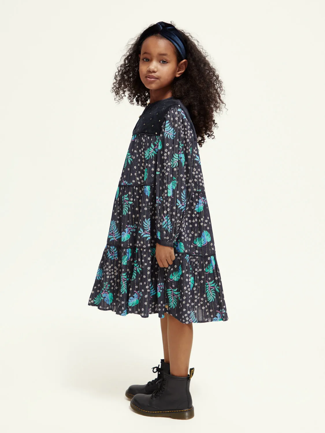 Kids - All-over printed velvet detail