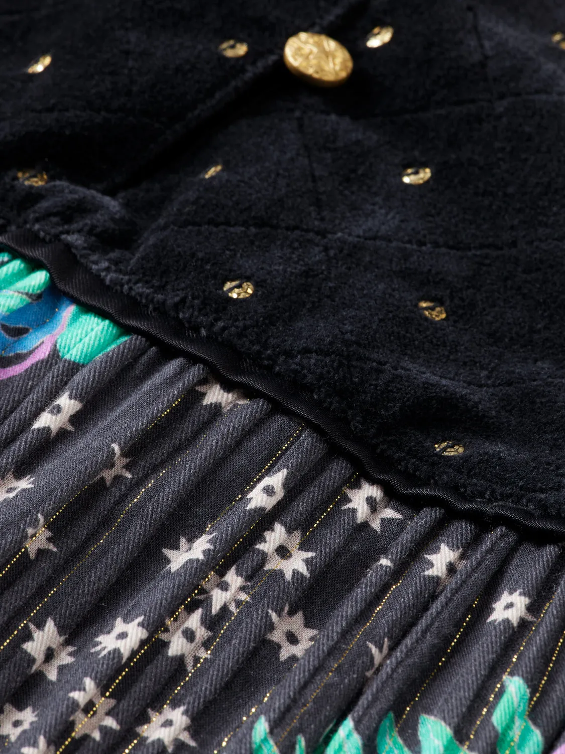 Kids - All-over printed velvet detail