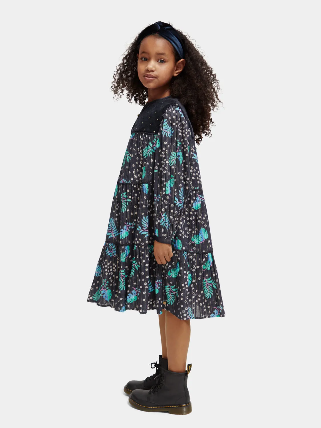 Kids - All-over printed velvet detail