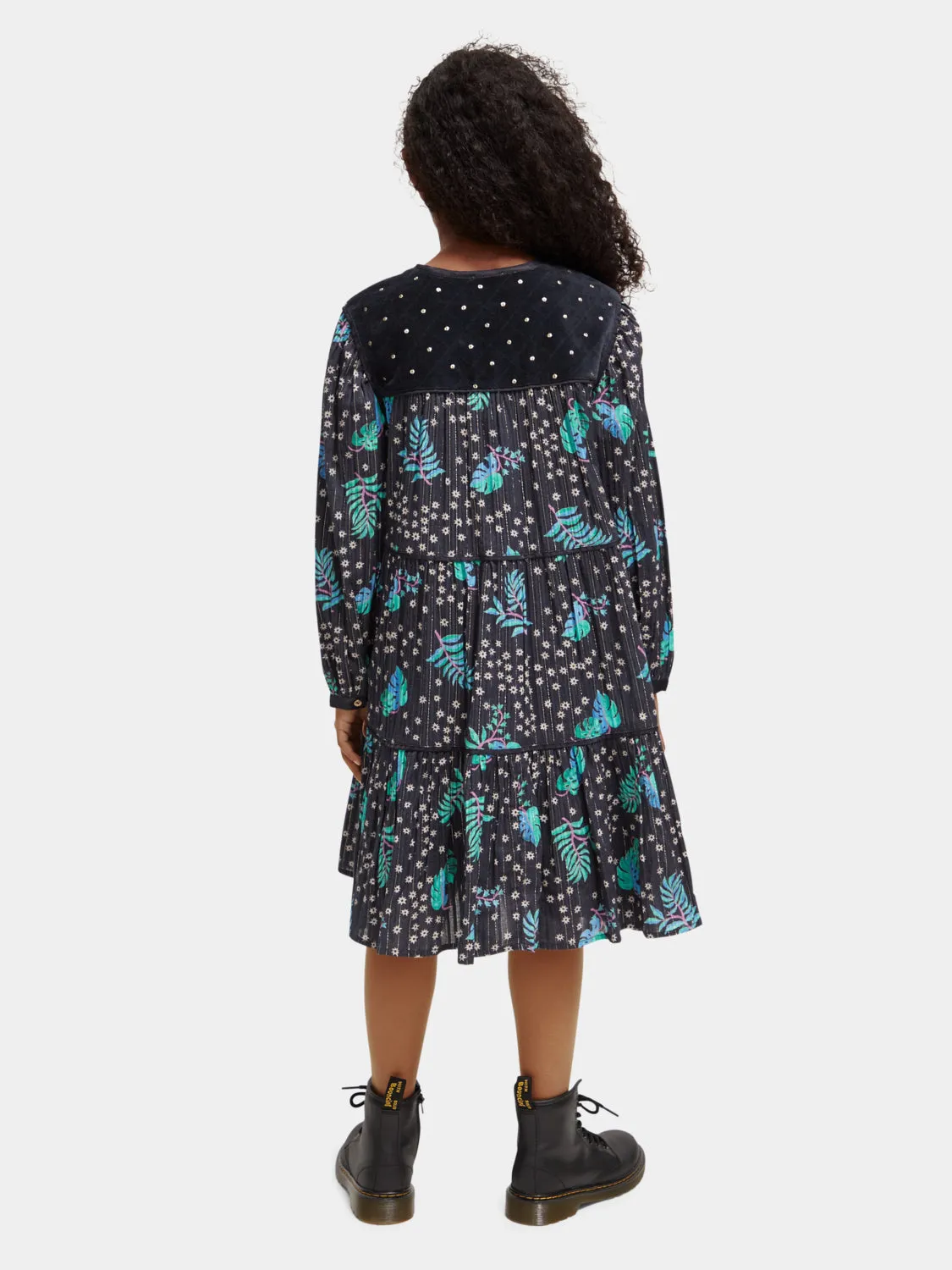 Kids - All-over printed velvet detail