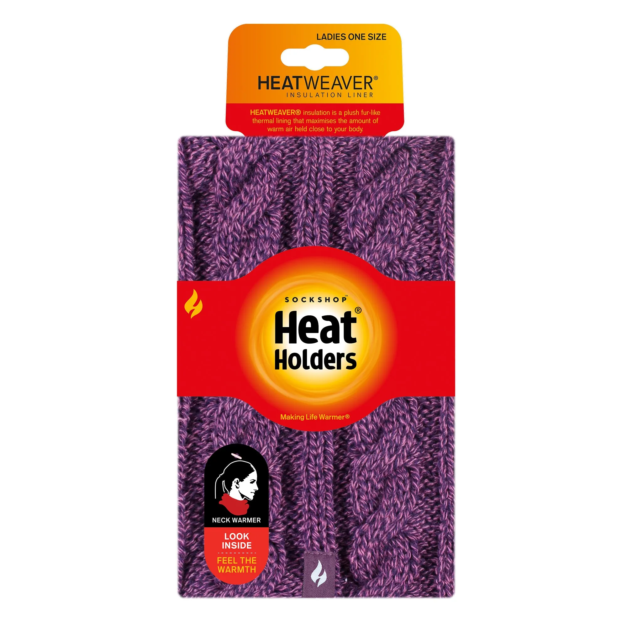 Ladies Marlow Neck Warmer - Purple Twist