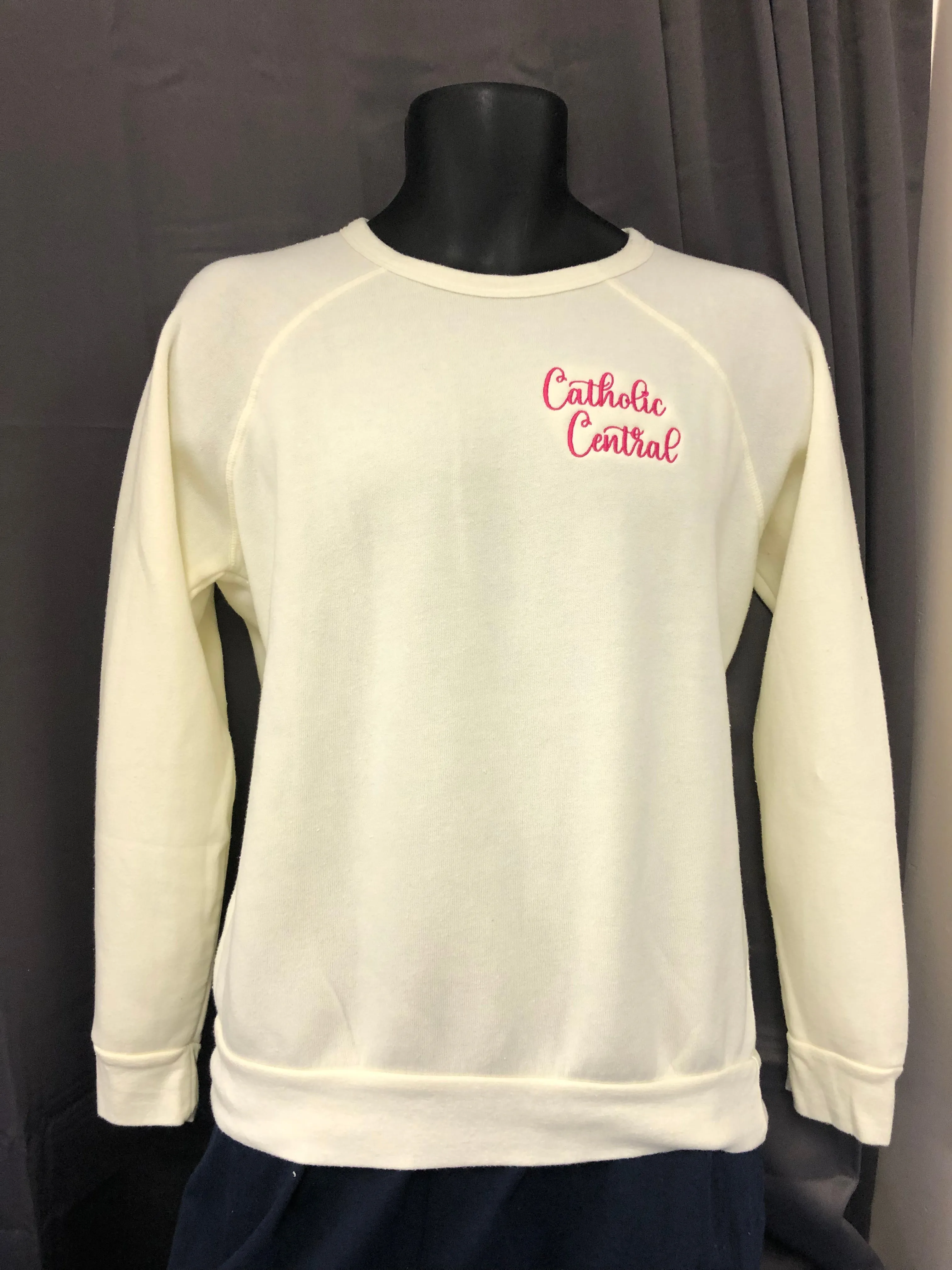 Ladies Raglan Crewneck- Cream