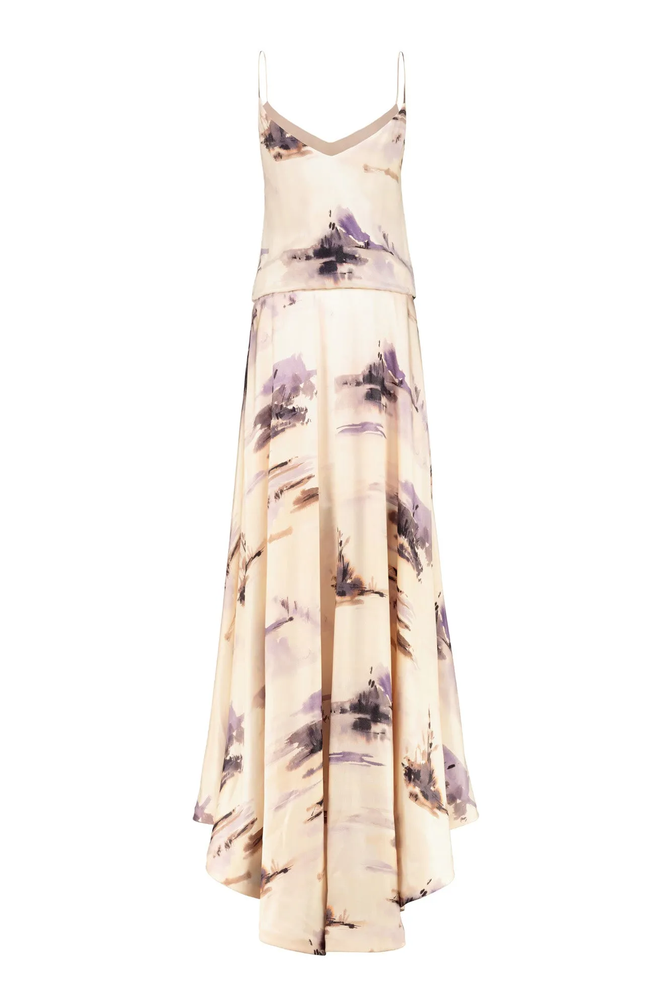 LANONIA AQUARELLE SILK MAXI DRESS