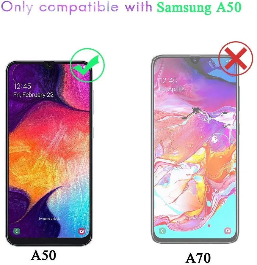 LeYi Samsung Galaxy A50/A50s/A30s Case with HD Screen Protector, [Military Grade] Magnetic Car Ring Holder Mount Kickstand Defender Protective Cover