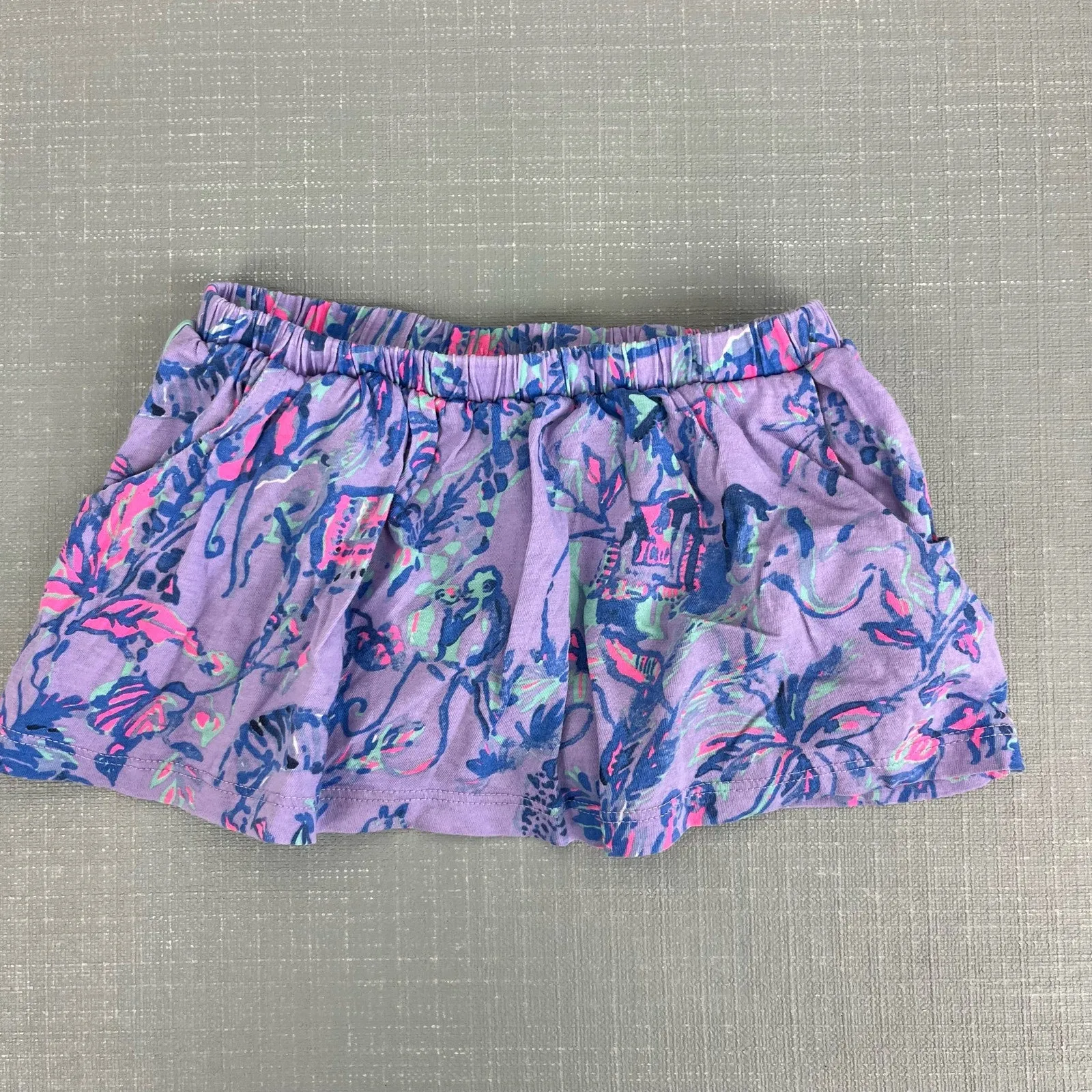 Lilly Pulitzer Girls Skort Lilac Verbena Fruity Monkey XS 2-3