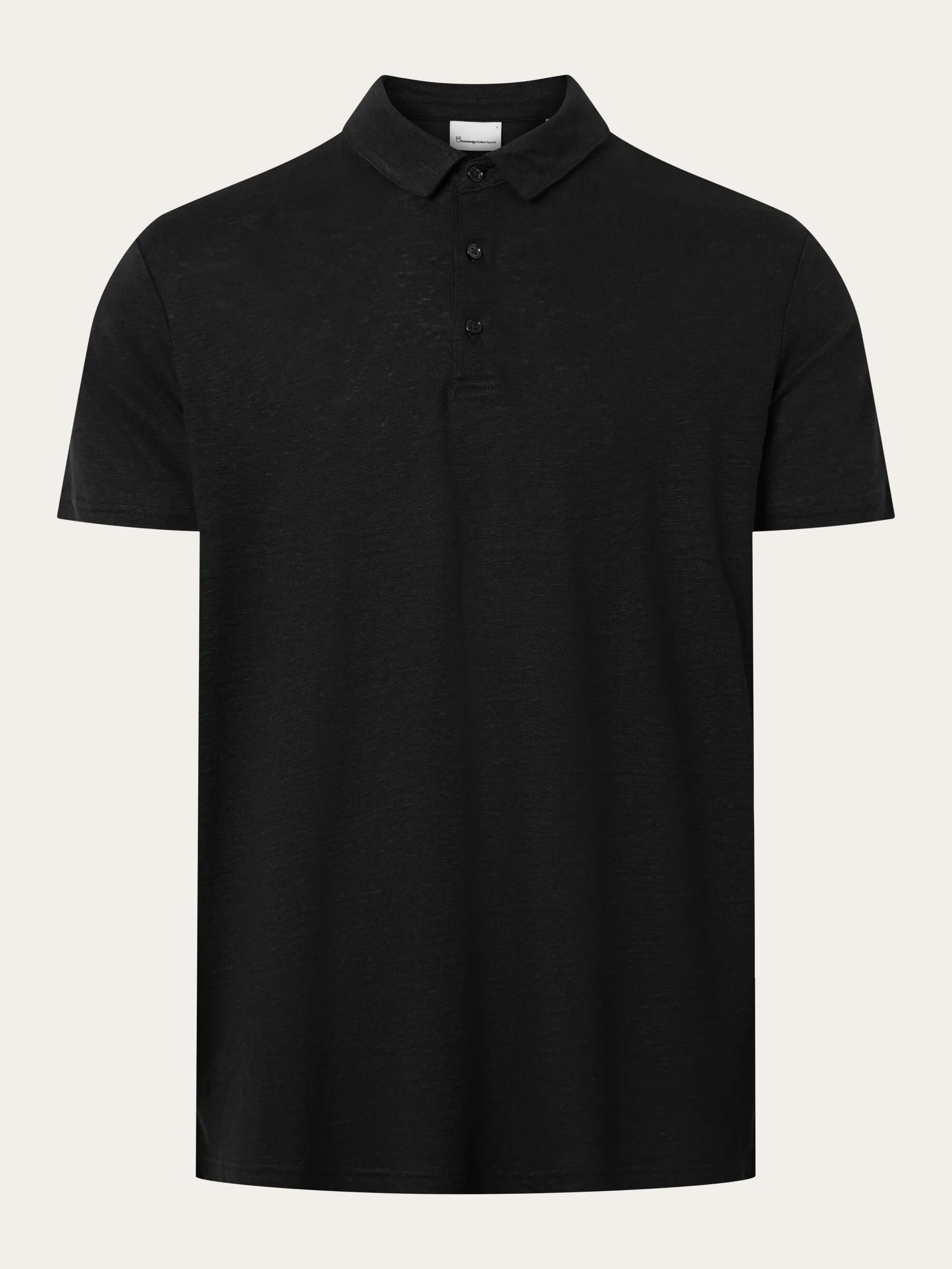 Linen polo - Black Jet