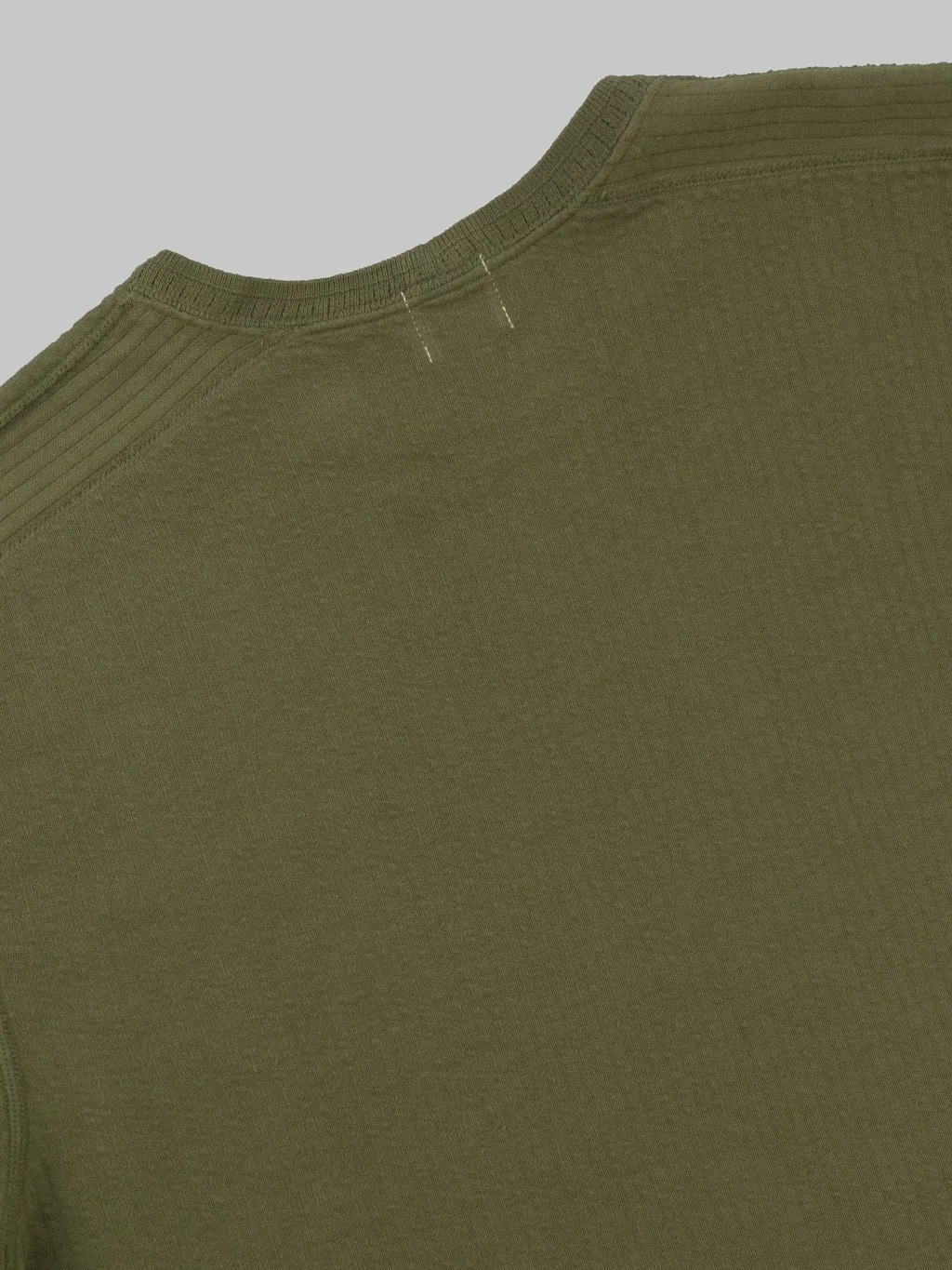 Loop & Weft Double Face Jacquard Crewneck Thermal Army Olive