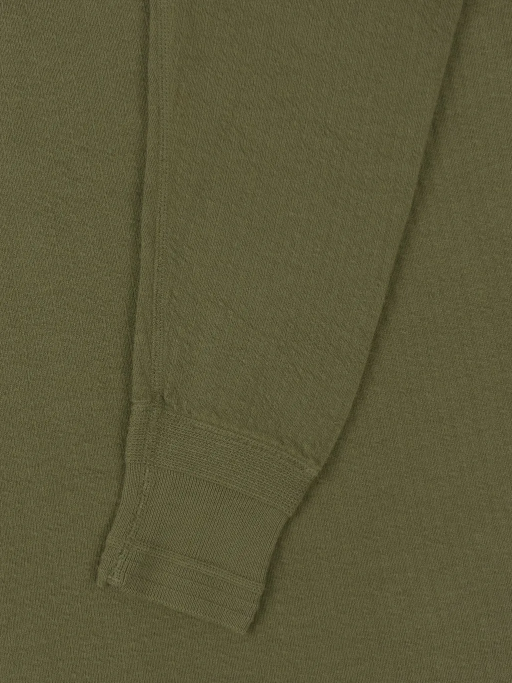 Loop & Weft Double Face Jacquard Crewneck Thermal Army Olive