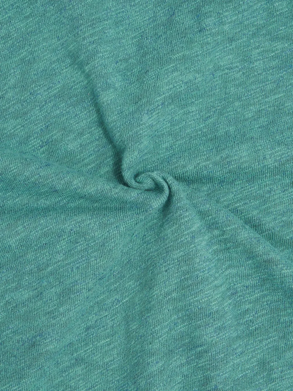 Loop & Weft Super Slub Tube Knit Edge Piping Crewneck T-Shirt Ocean Green