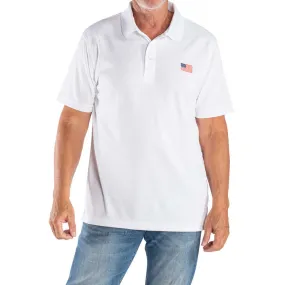 Men's US Flag Performance Grid Polo