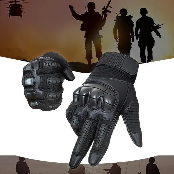 Military Full Finger Tactical Gloves - Hard Knuckle Army Special Forces Ops Fire Resistant Water Proof Gloves