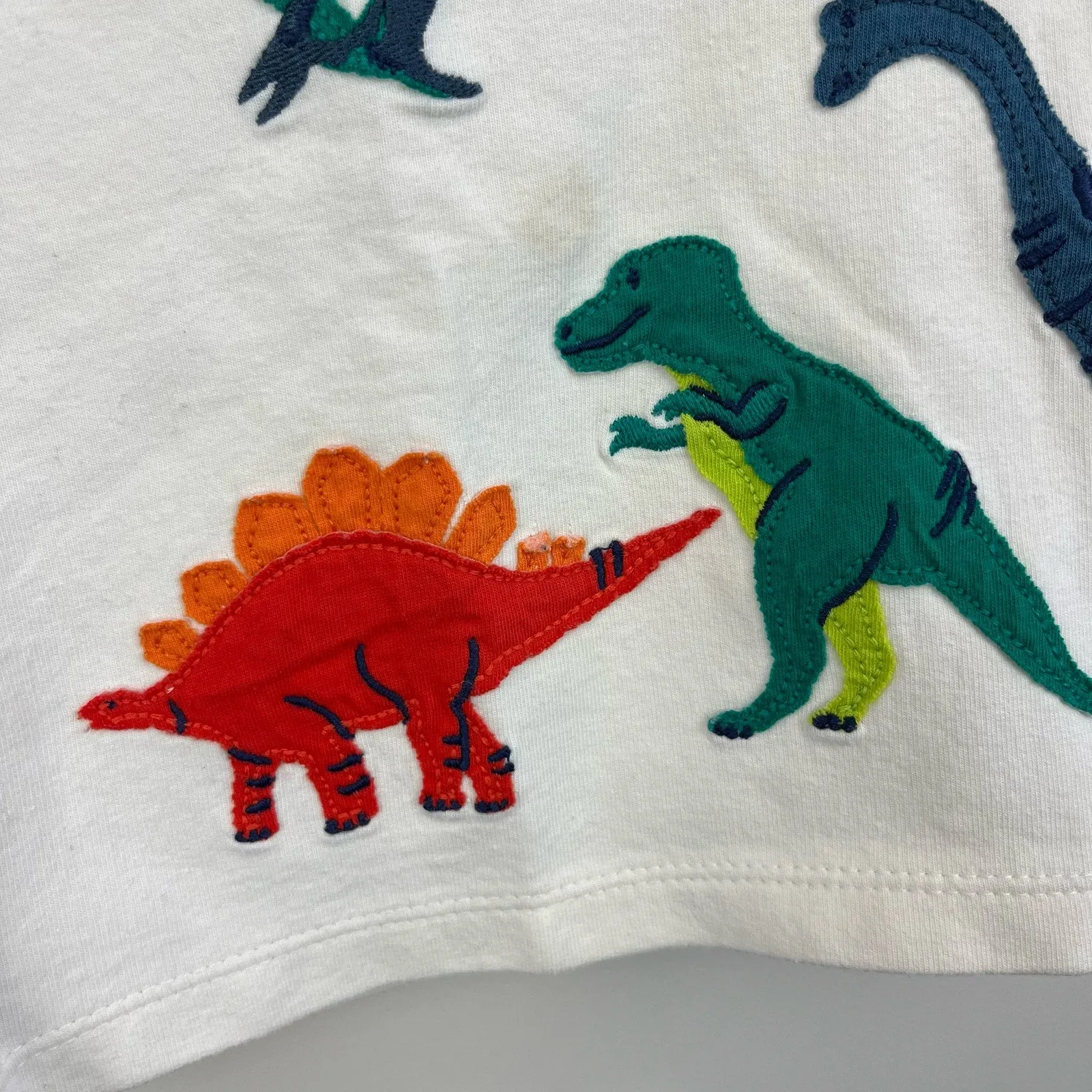 Mini Boden Long Sleeve Applique Dino Tee 6-12 Months