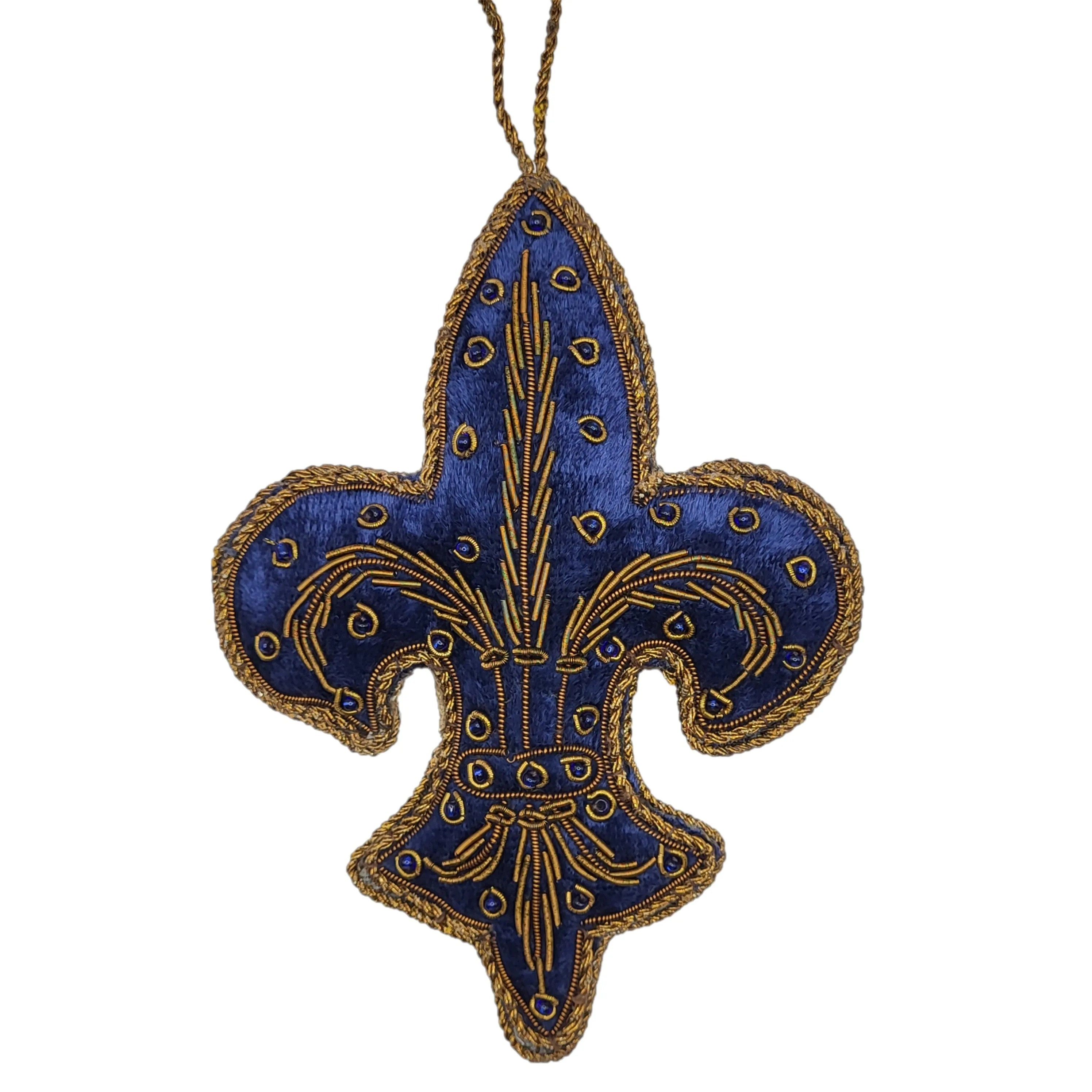 Navy Antique Fleur-de-Lis