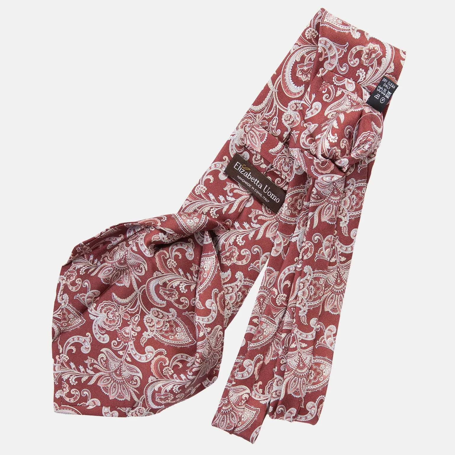 Novara - Printed Silk Tie - Venetian Red