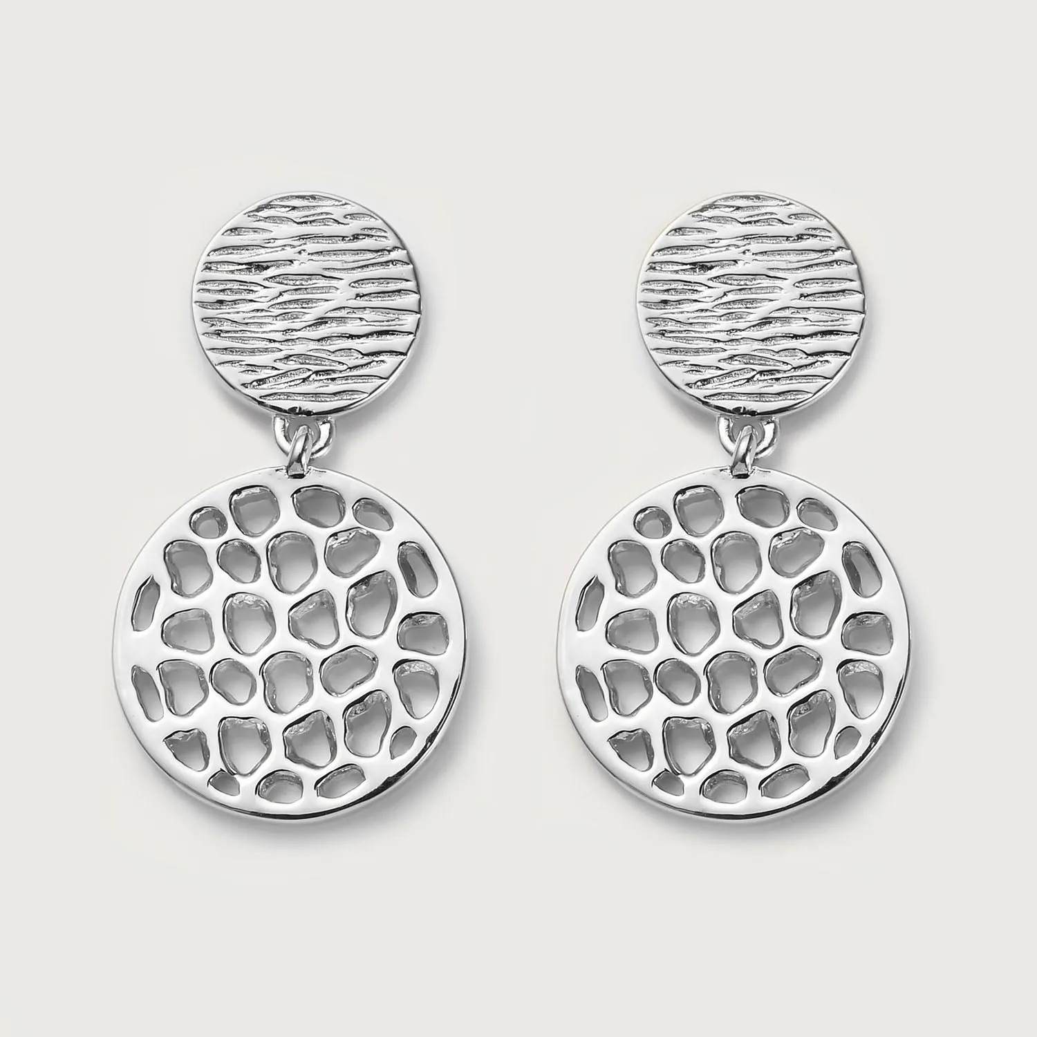 Ocean Disc Drop Earrings