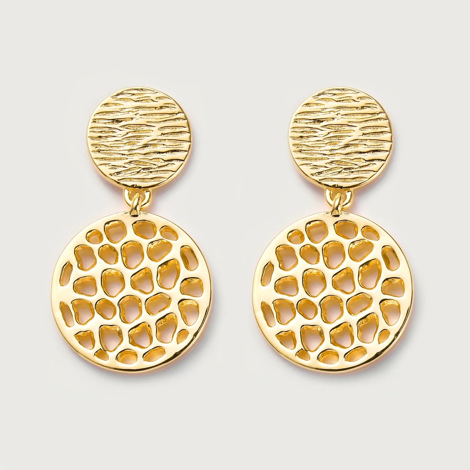 Ocean Disc Drop Earrings