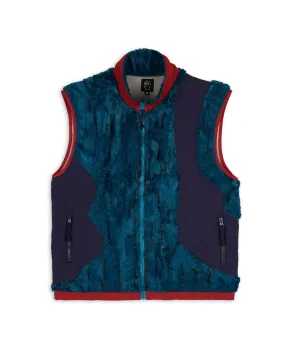 Organic Paneled Fur Vest - Mallard