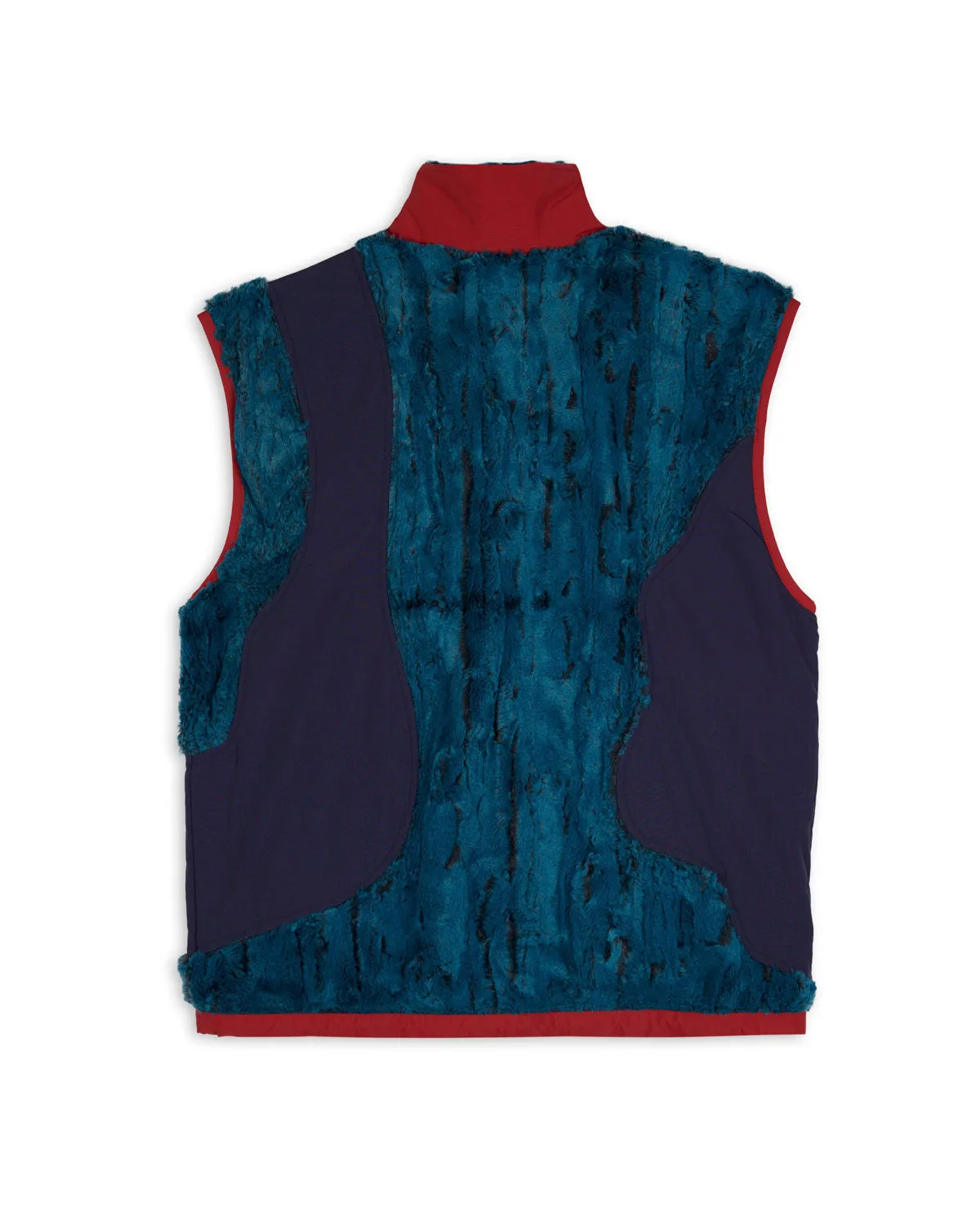 Organic Paneled Fur Vest - Mallard