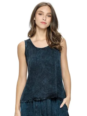 Over-Dyed Tank Top ~ Gray Black