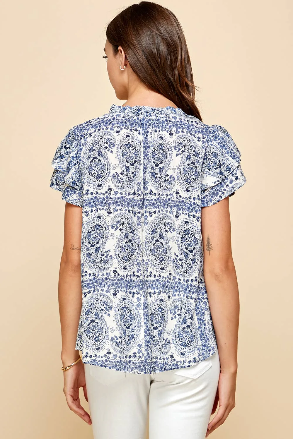 Paisley Printed Top