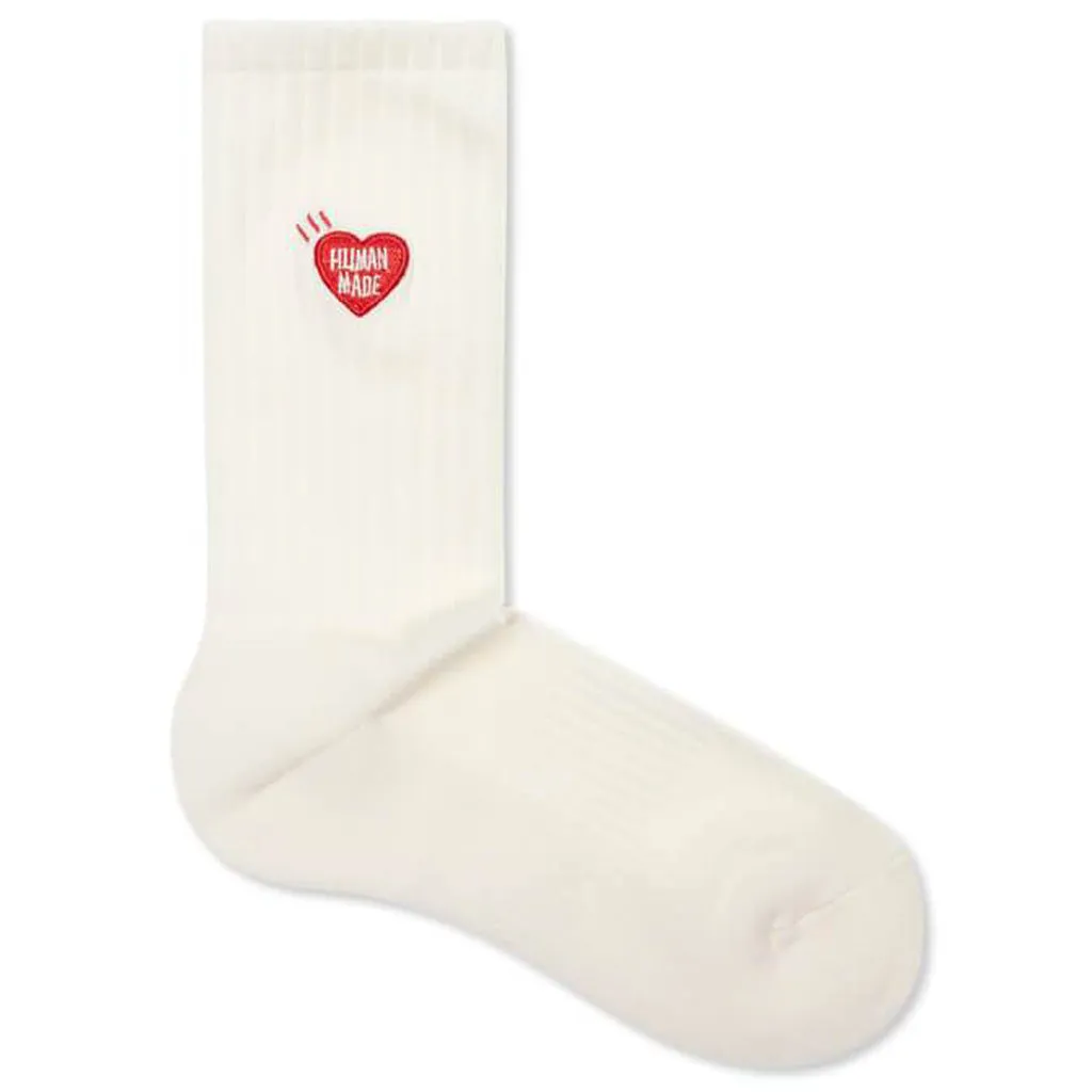 Pile Socks - White/Orange