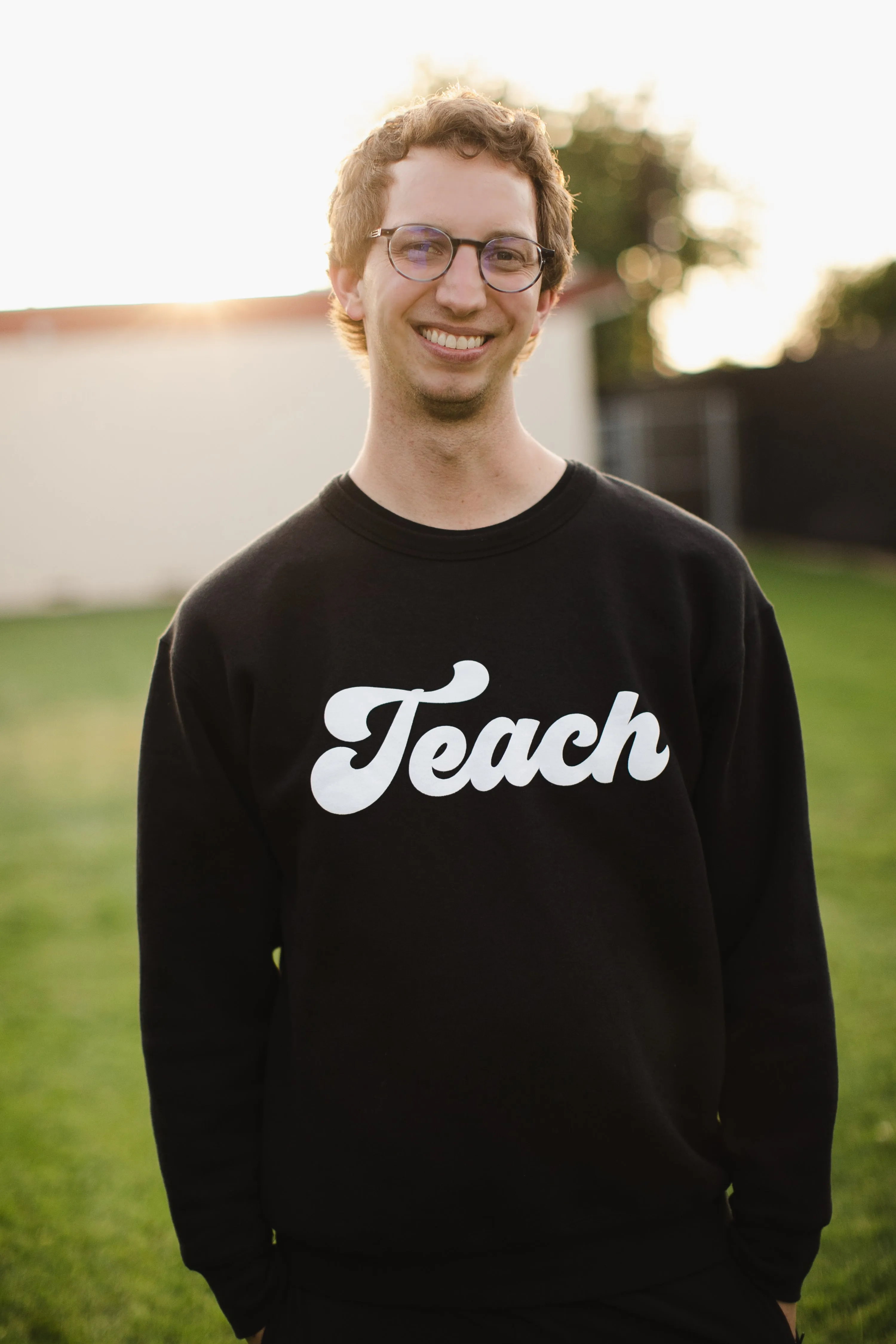 "The one that Chad wore" Schoolgirl Style - Teach Sweatshirt {BLACK} - Puff print