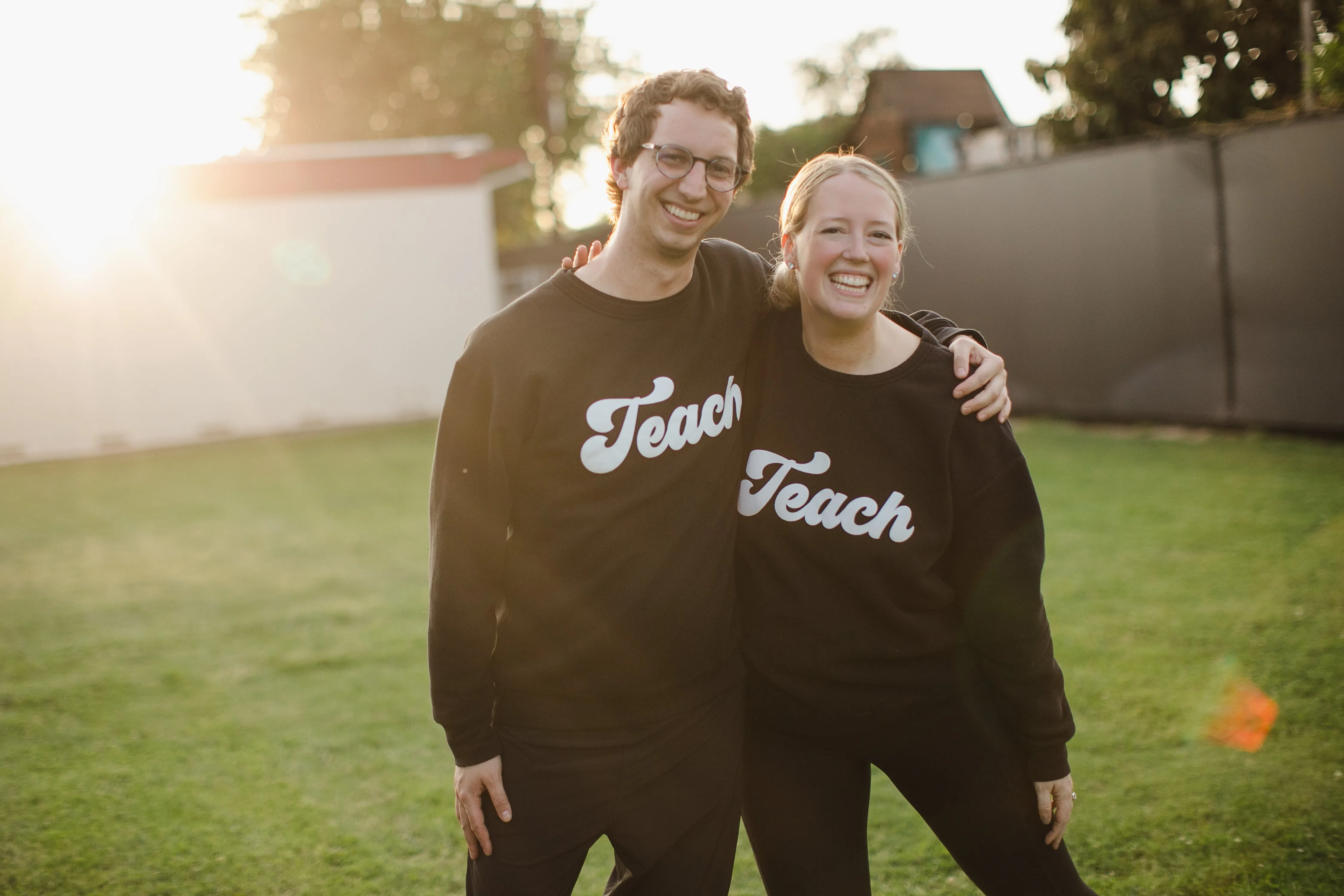 "The one that Chad wore" Schoolgirl Style - Teach Sweatshirt {BLACK} - Puff print