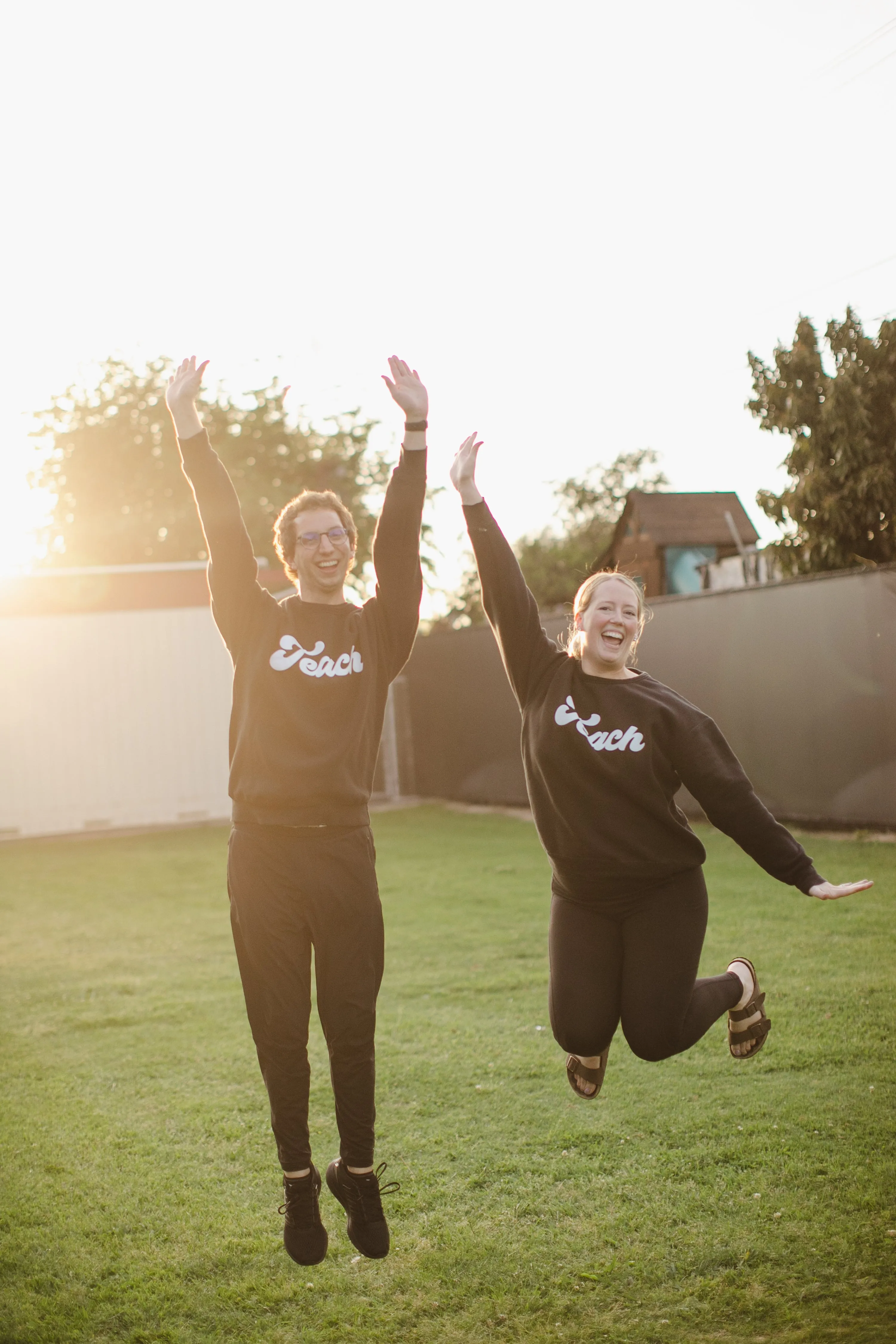 "The one that Chad wore" Schoolgirl Style - Teach Sweatshirt {BLACK} - Puff print