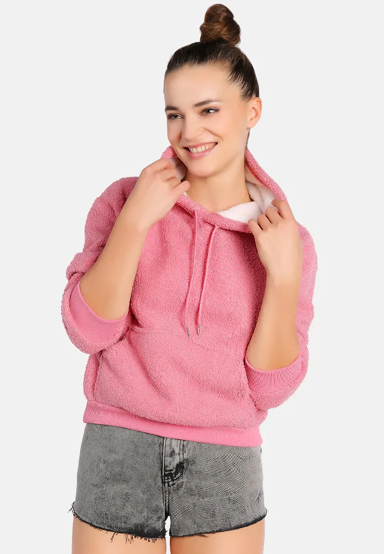 Soft Fleece Pullover Drawstring Hoodie