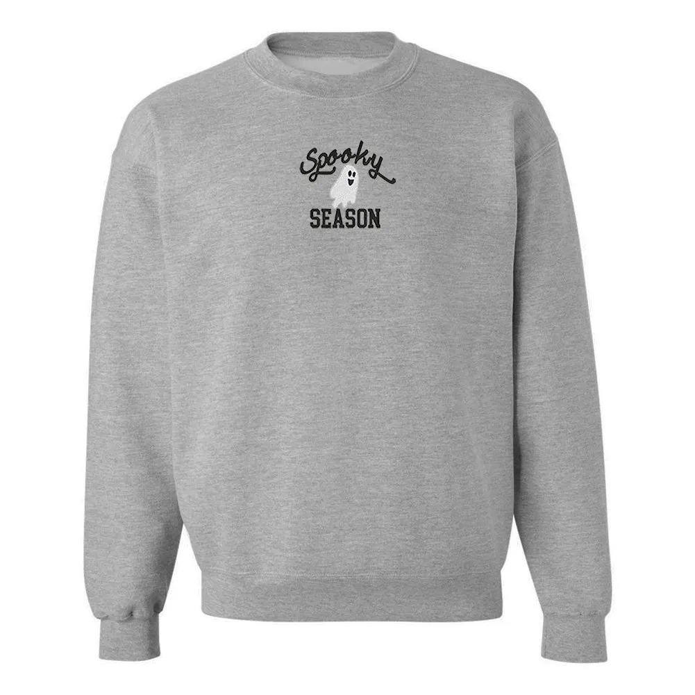 'Spooky Season' Embroidered Crewneck Sweatshirt