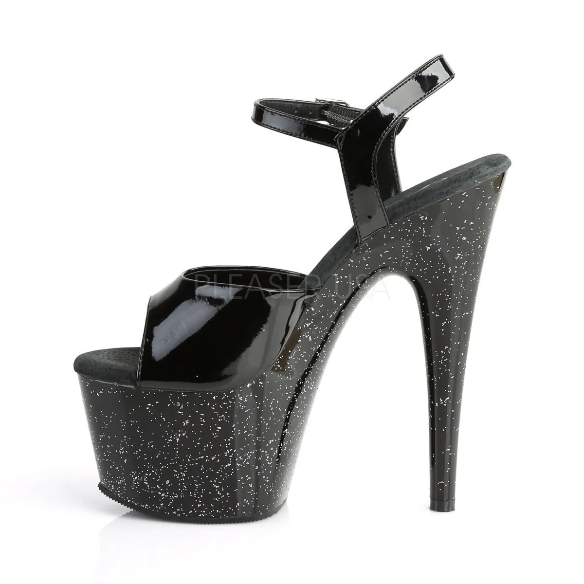 SS-ADORE-709MG Platform Sandal  | Black Patent