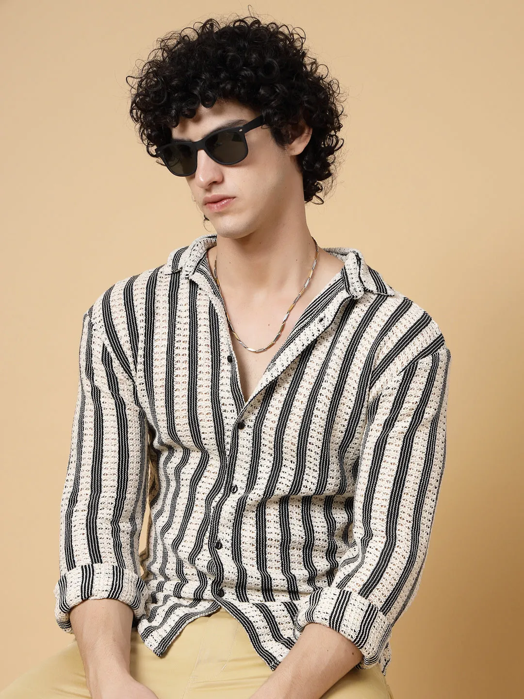 Stripes Crochet Shirt