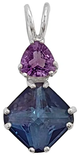 Tanzine Aura Mini Magician Stone? with Trillion Cut Amethyst