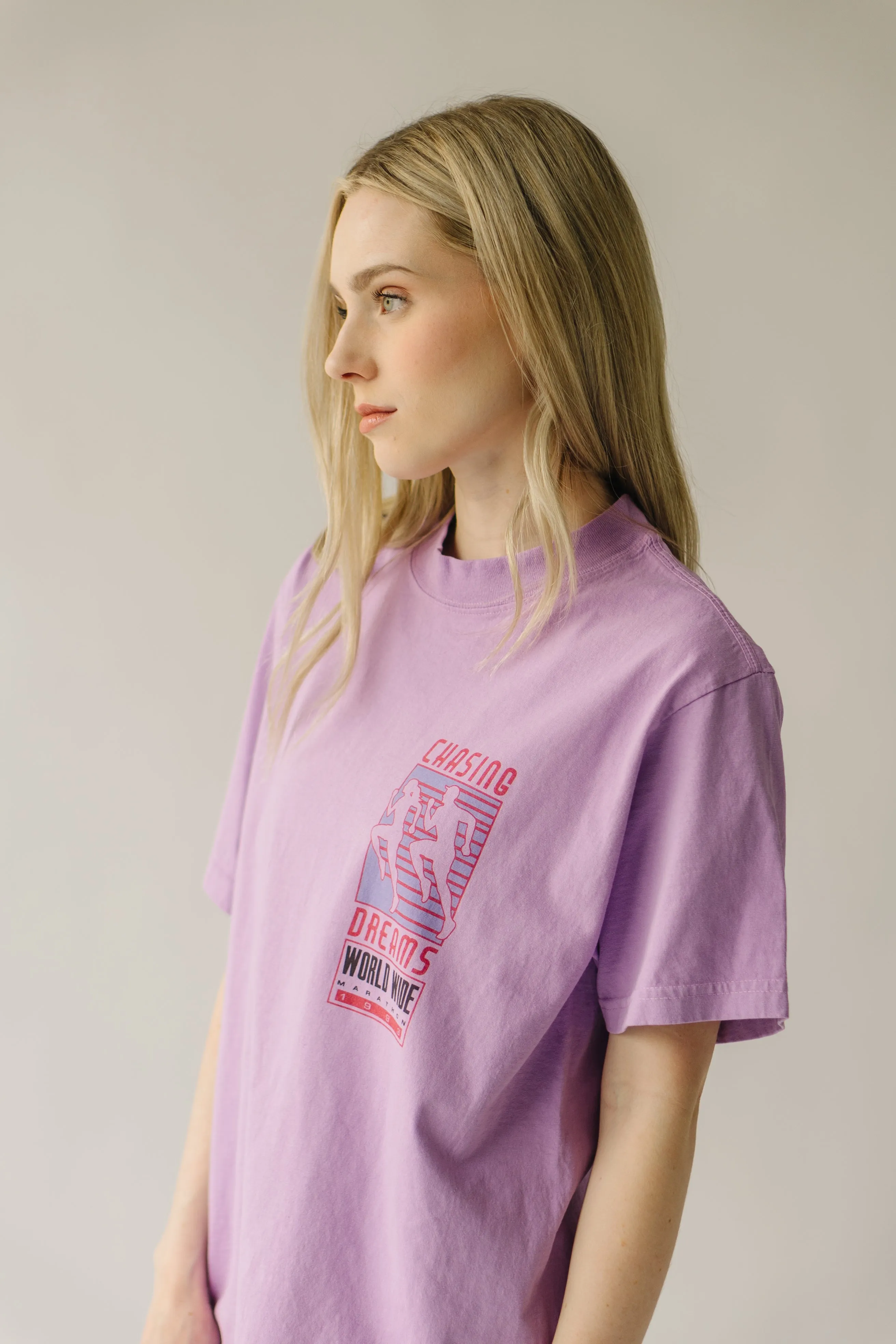 The Catch Me Graphic Tee in Lilac