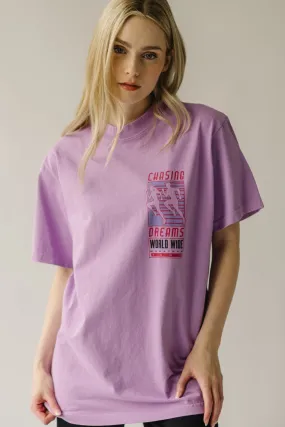 The Catch Me Graphic Tee in Lilac