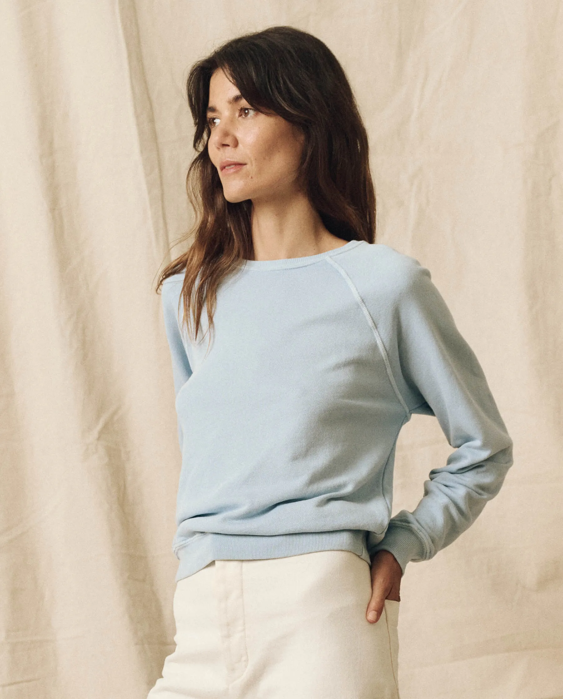 The Shrunken Sweatshirt. Solid -- Bluebell