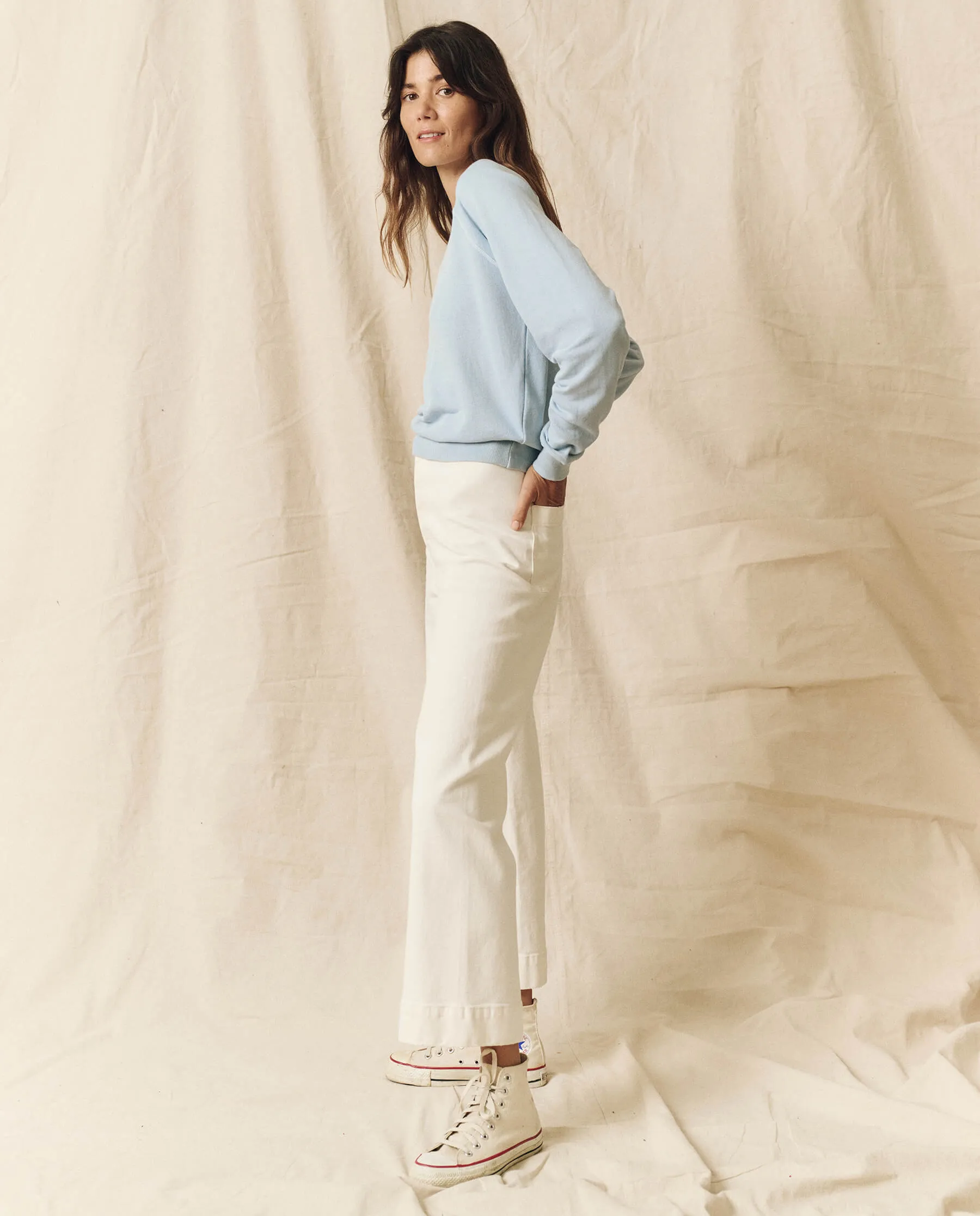 The Shrunken Sweatshirt. Solid -- Bluebell