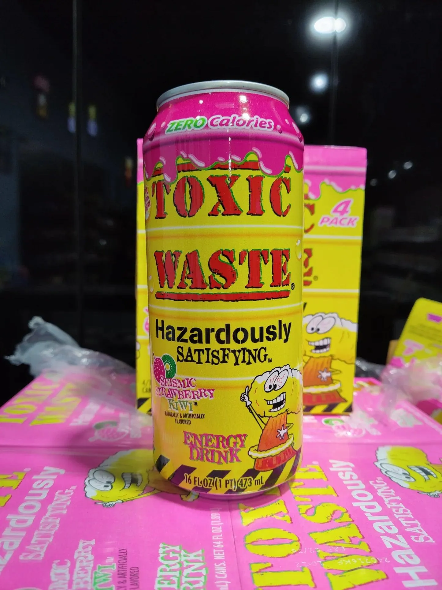 Toxic Waste Energy Drink Seismic Strawberry Kiwi