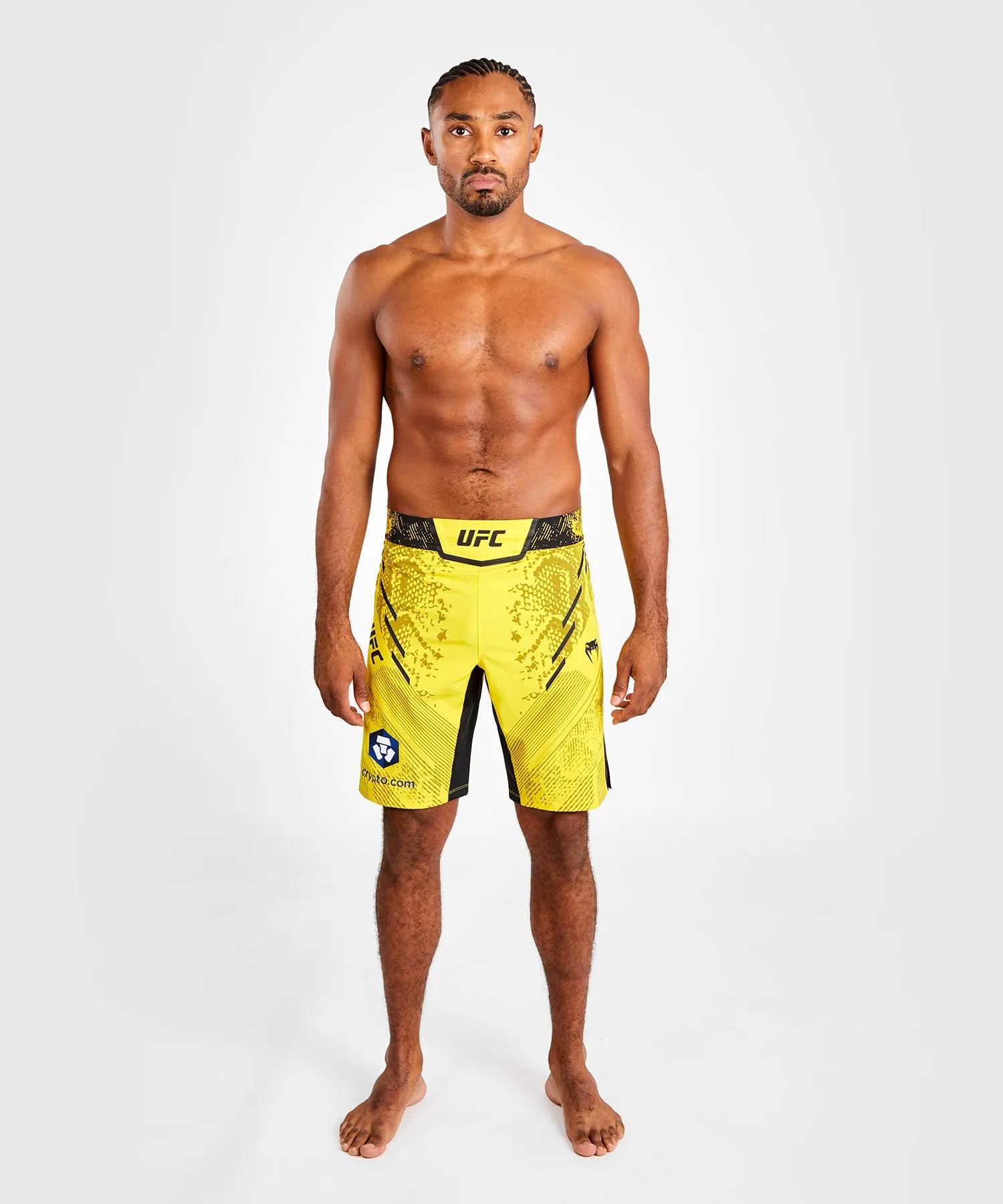 UFC Adrenaline by Venum Personalized Authentic Fight Night Men's Fight Short - Long Fit – Yellow