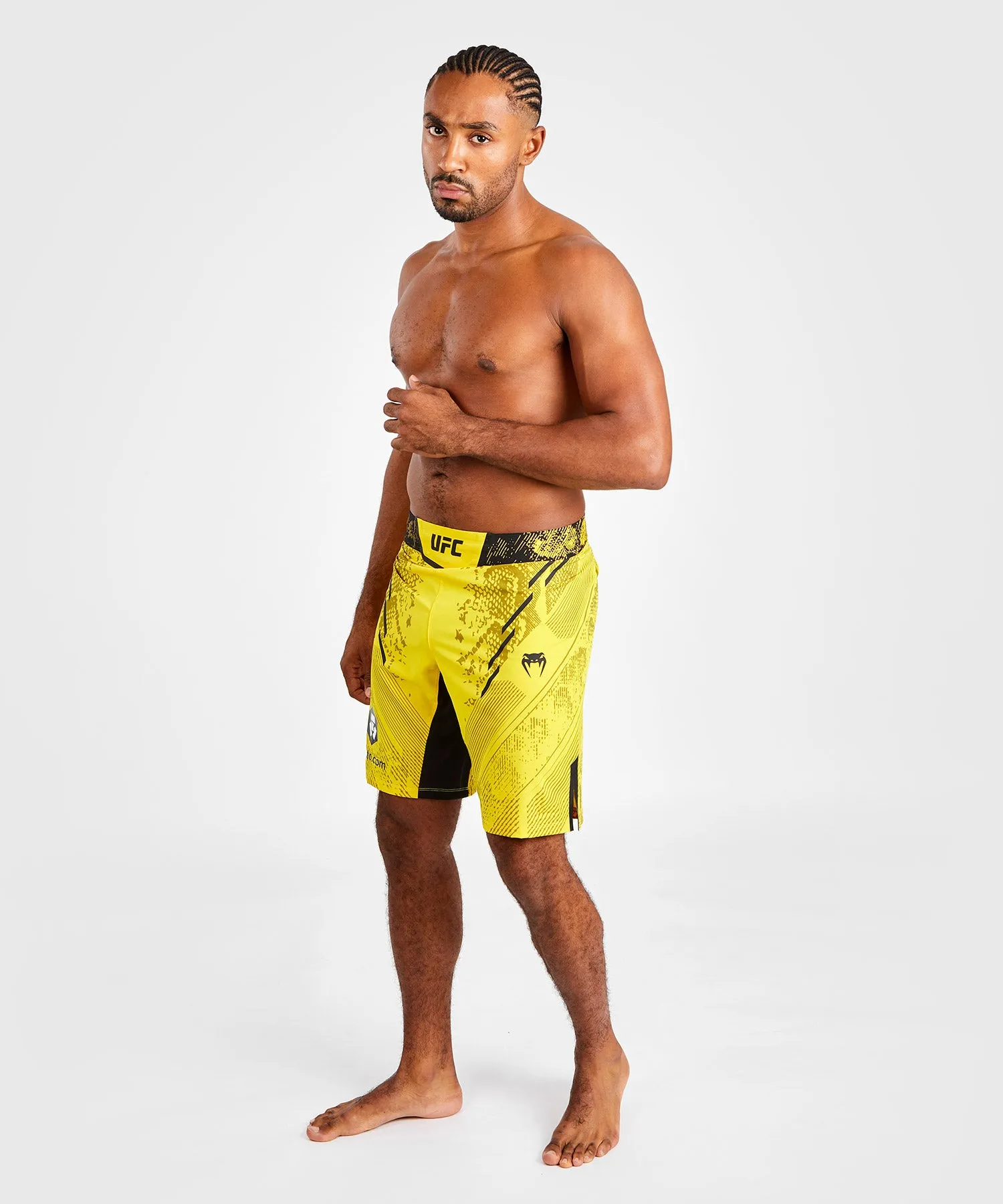 UFC Adrenaline by Venum Personalized Authentic Fight Night Men's Fight Short - Long Fit – Yellow