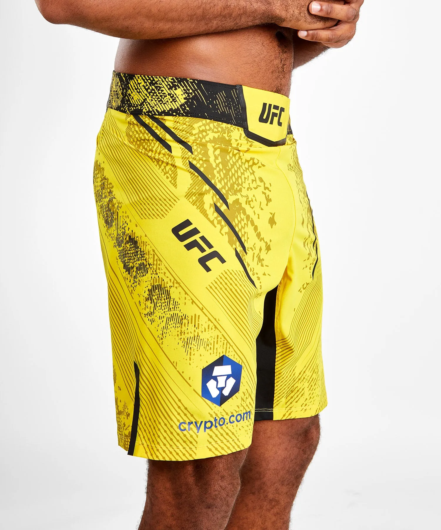 UFC Adrenaline by Venum Personalized Authentic Fight Night Men's Fight Short - Long Fit – Yellow