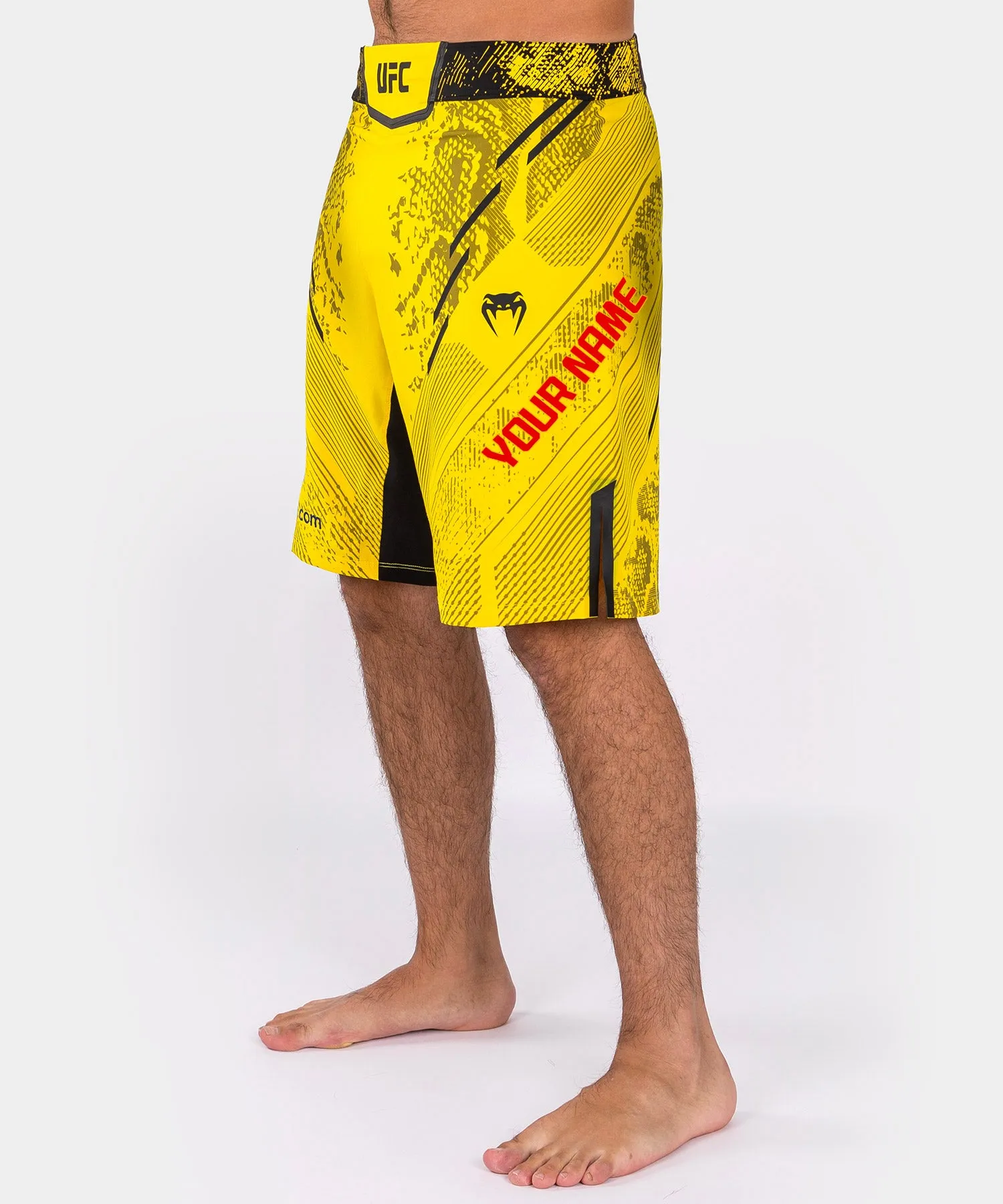 UFC Adrenaline by Venum Personalized Authentic Fight Night Men's Fight Short - Long Fit – Yellow