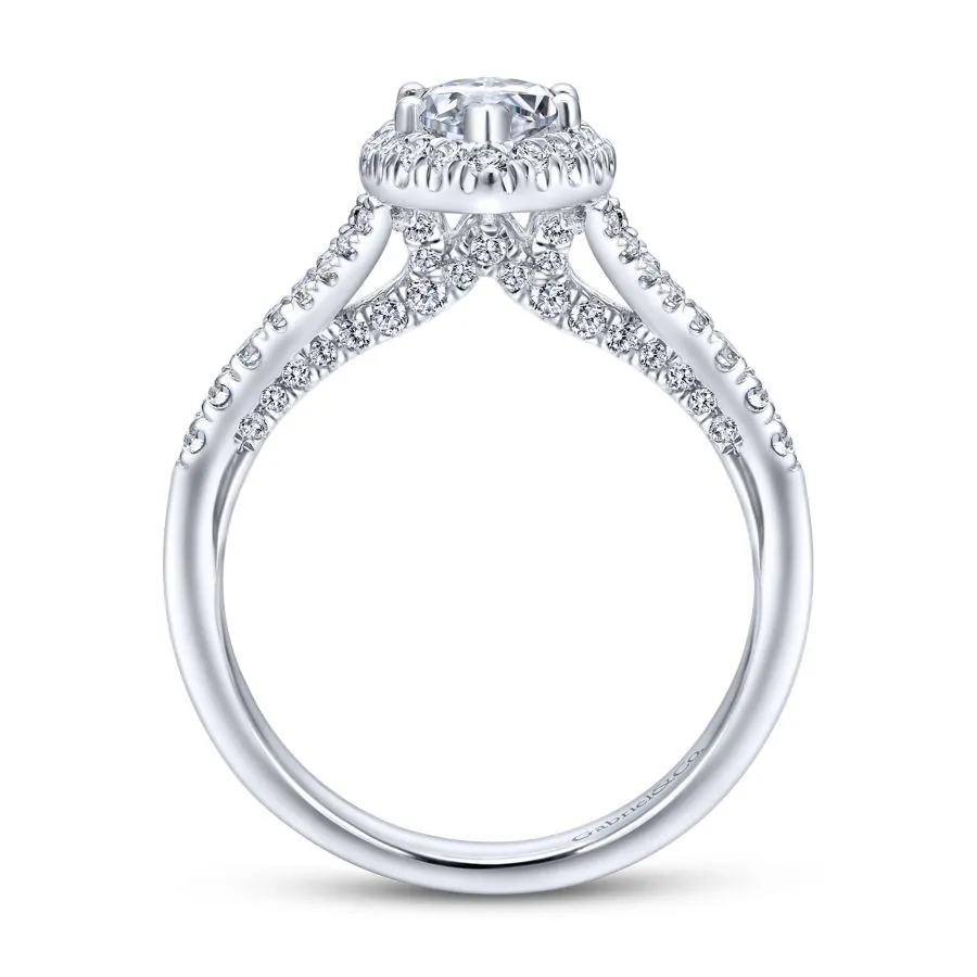 Verbena Marquise Diamond Engagement Ring Setting. 0.63ctw.