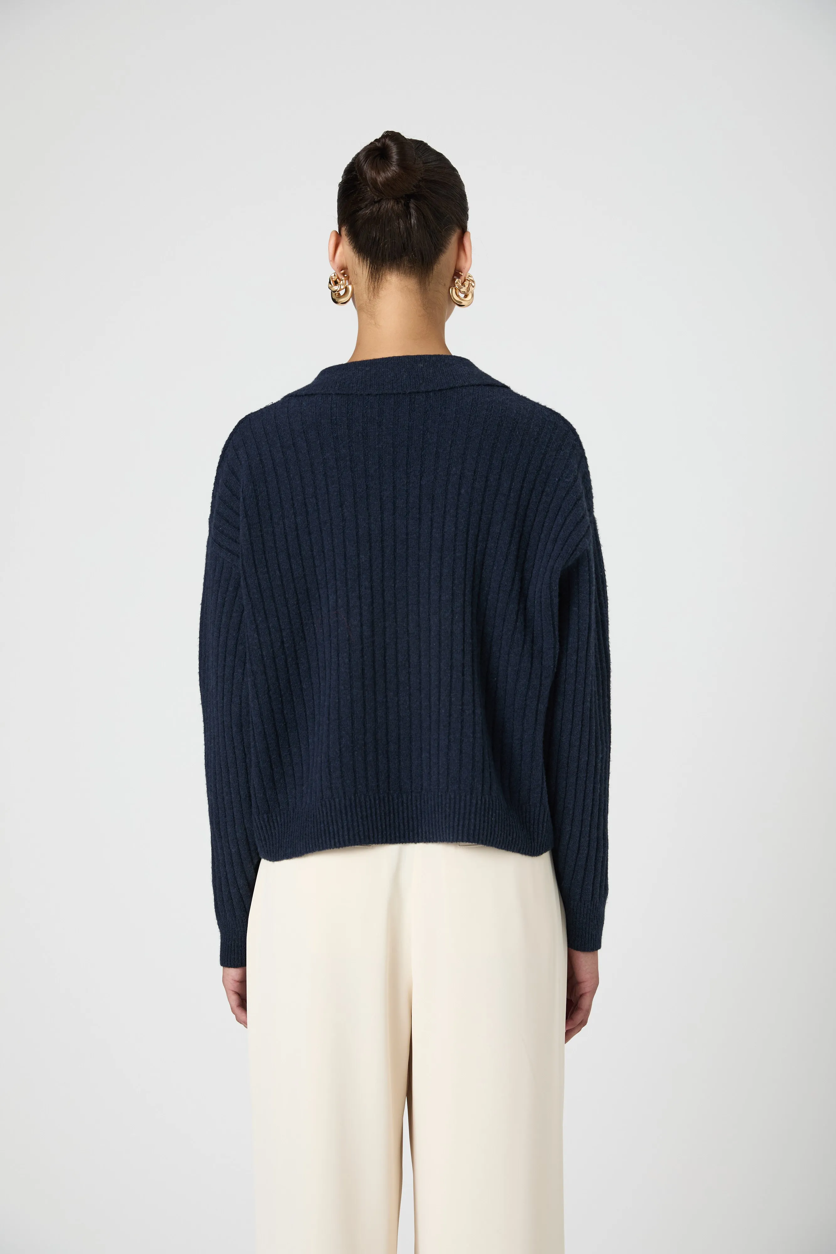 Vhari Collar Long Sleeve Sweater