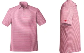 Vineyard Vines Men's Red & White Striped Polo